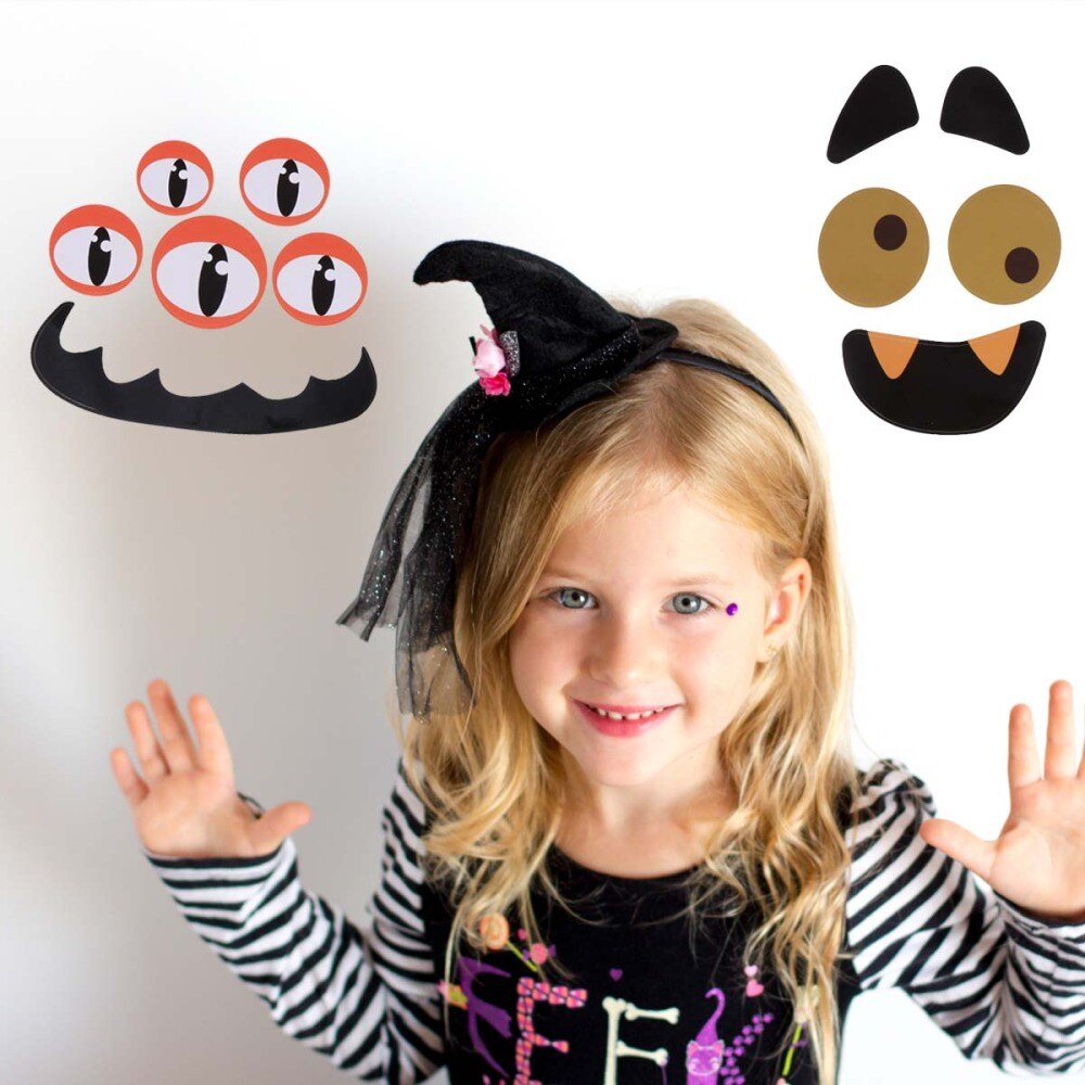 4 Sheets Funny Sticker Trick or Treat Party Tricky Grimace Sticker Party Decorative Decal Supplies(