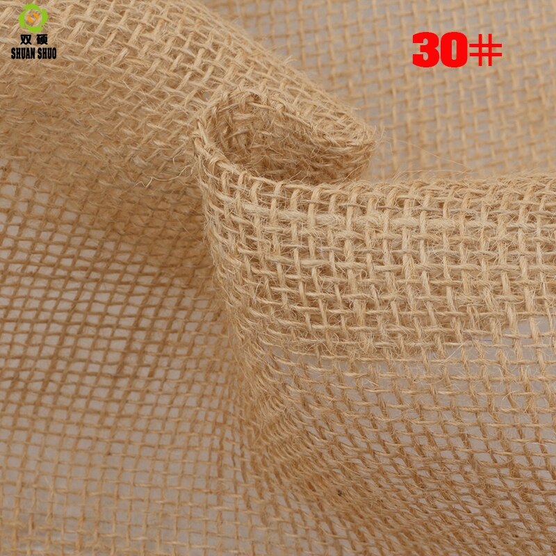 ShuanShuo 30 #-80 # tela de yute saco de lino tela para trabajo manual DIY, bolsas de almacenamiento decoración de Navidad 160*50cm
