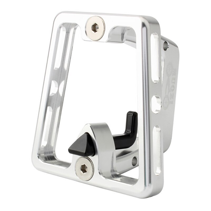 Muqzi Bicycle Front Carrier Block - For Brompton Dahon Folding Bike - Aluminum Alloy - Foldable Cargo Rack Bracket: Silver