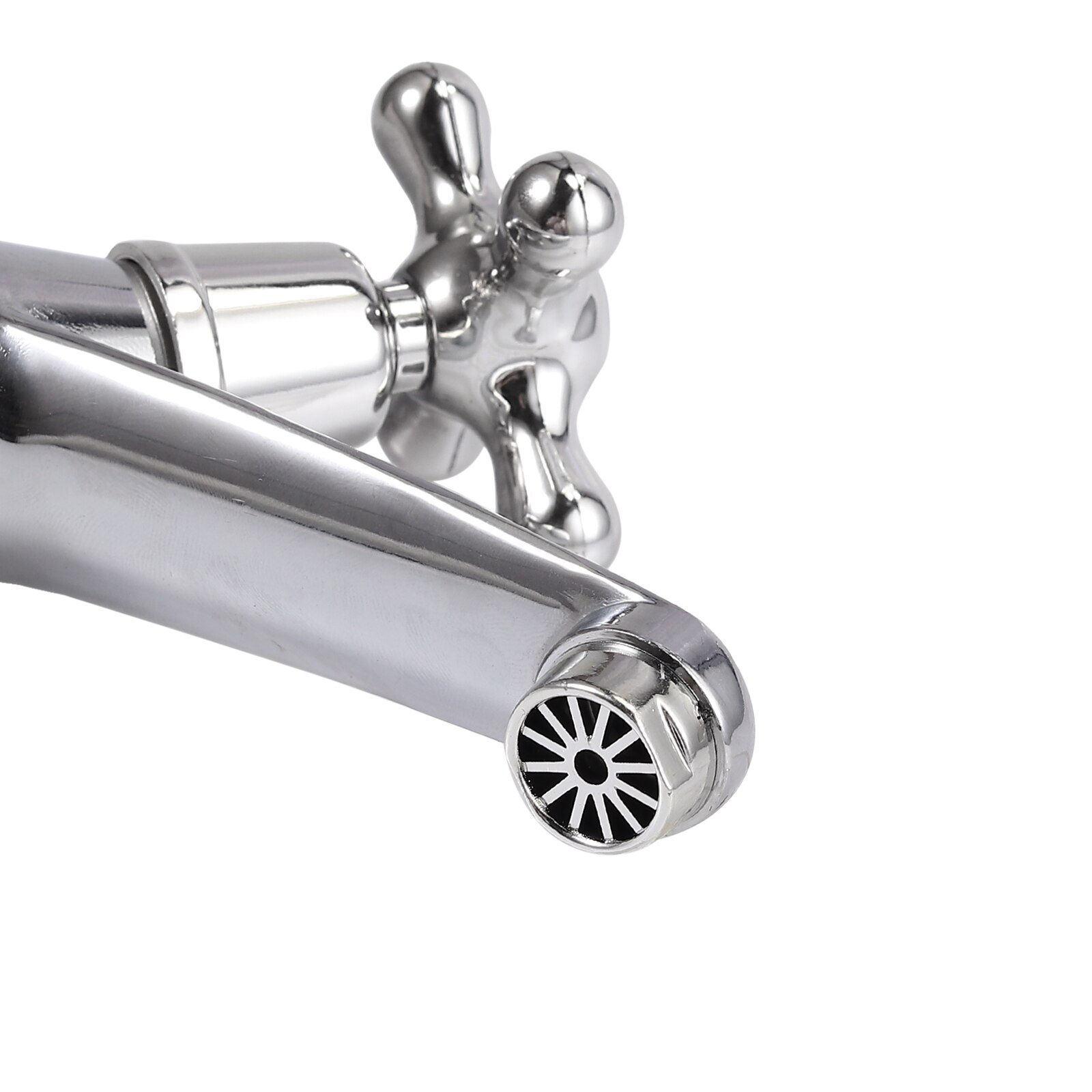 Justool 2Pcs Keuken Badkamer Water Kranen Twin En Koude Paar Tap Traditionele Bad Badkamer Wastafel Wastafel Chroom Wastafel kranen