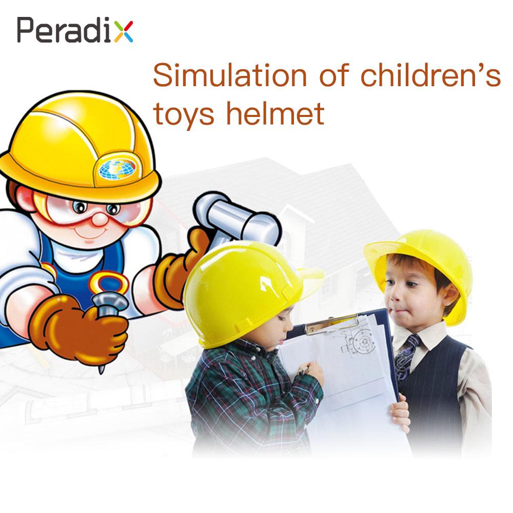 Kids Yellow Simulation Safety Helmet Pretend Role Play Hat Toy Construction Funny Gadgets Kids Children Safe