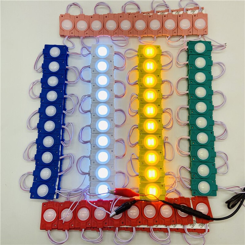 20 st 2.4w vattentäta 2835 led-moduler enkelmodul en ljusmodul röd grön blå gul rosa 12v ljuslåda skylt logomodul