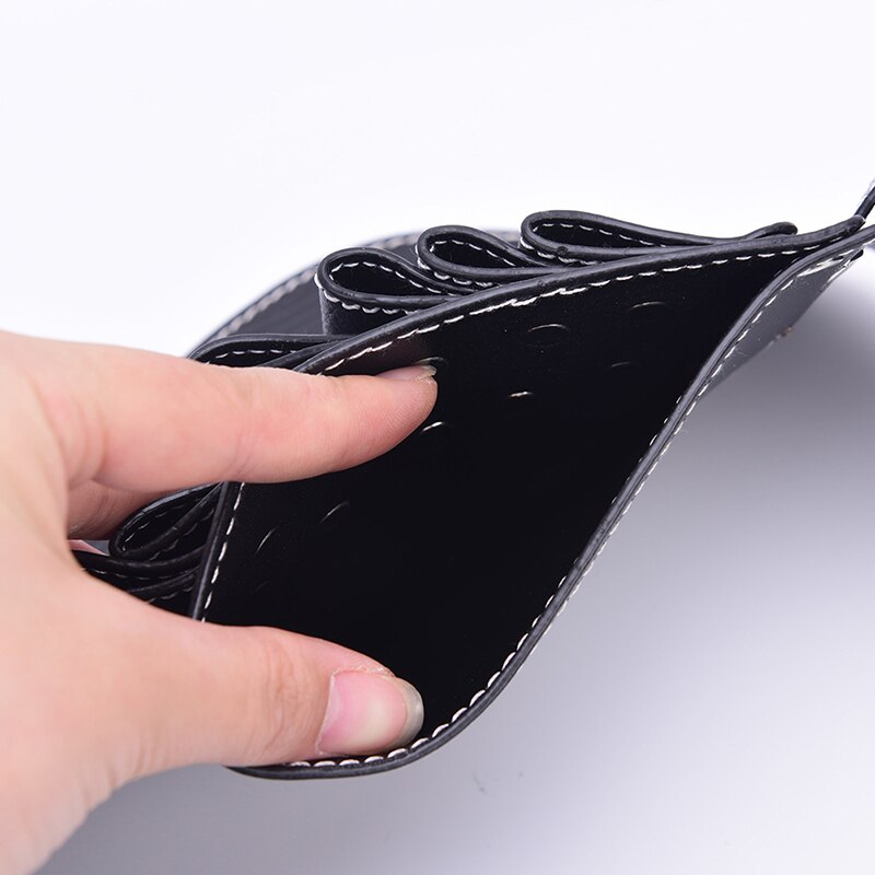 1 pièces coiffeur coiffeur cheveux cisailles sacs ciseaux poche coiffure étui avec ceinture sac Rivet Clips sac outil