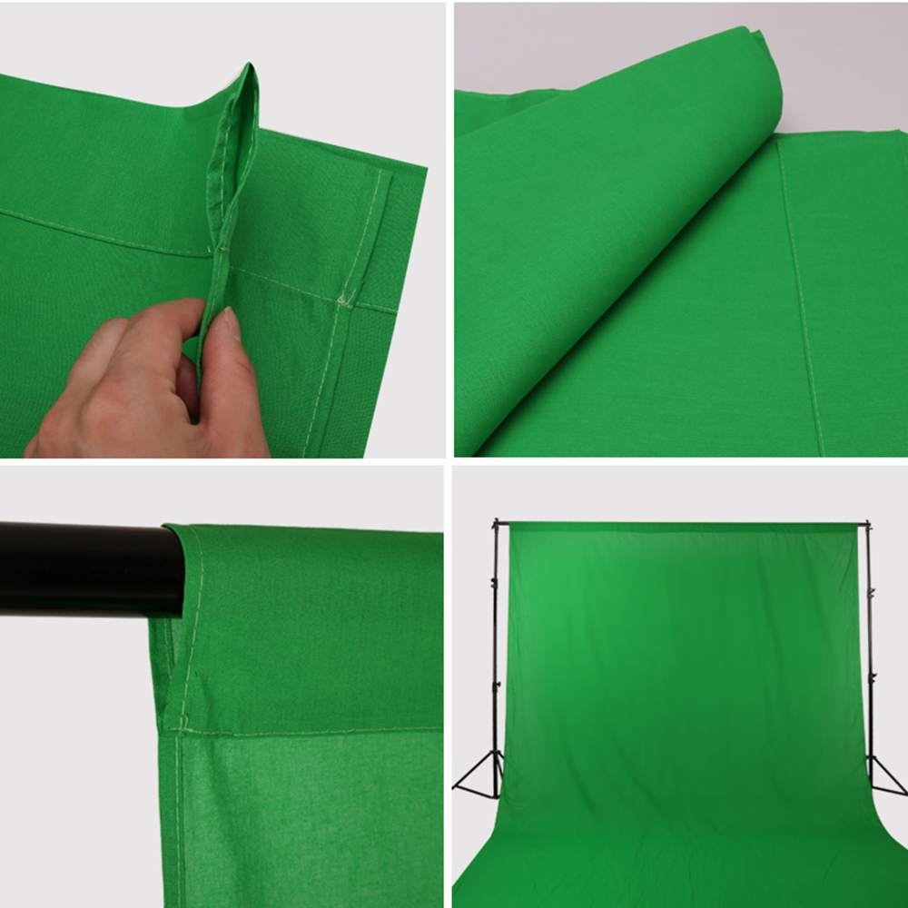 GSKAIWEN 100% Cotton Muslin Background Photography Backdrop Chromakey Green Screen For Photo Studio Green White Black Bule Gray