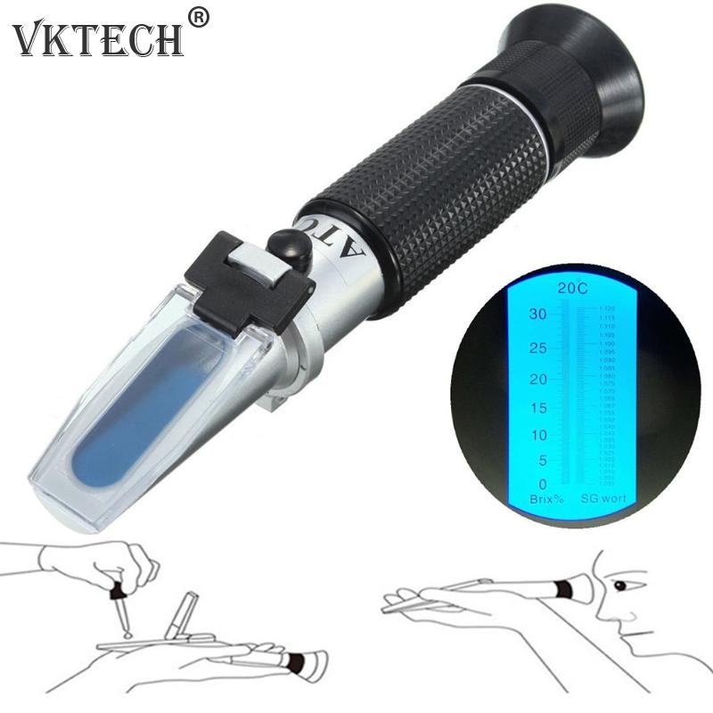 ATC Auto Battery Refractometer Engine Fluid Glycol Antifreeze Freezing Point Car Battery Refractometer Antifreeze Tester