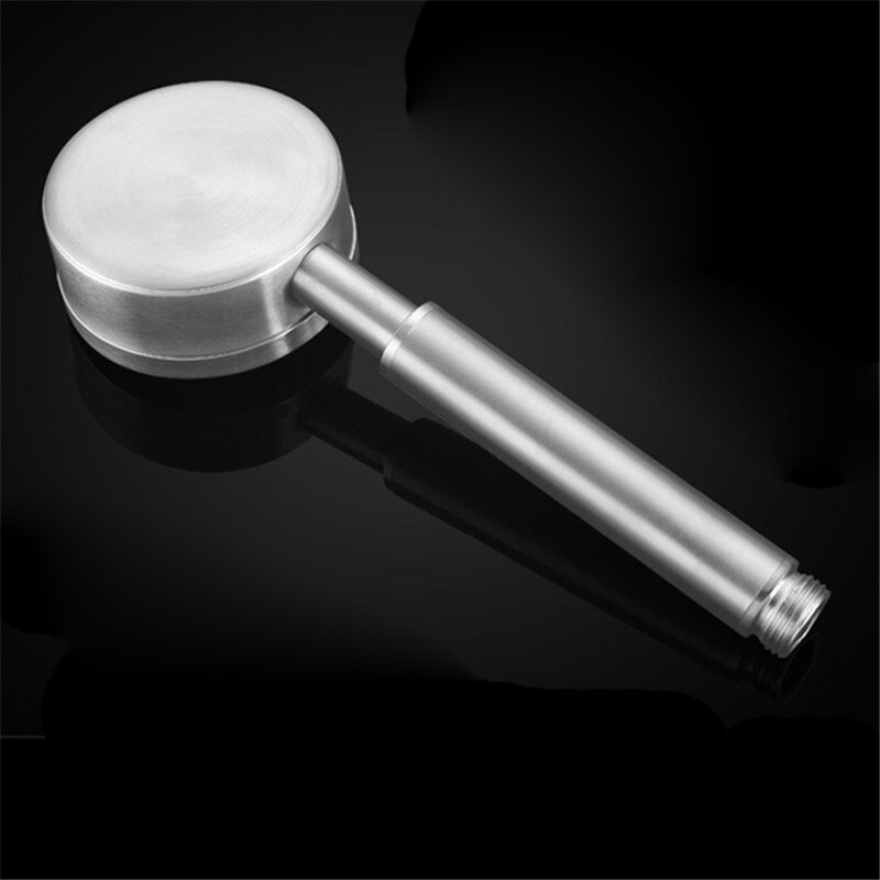 Shower Head Silver brushed Round Single Stainless Steel Pressurized Hand High Pressure Shower Household Bathroom Products