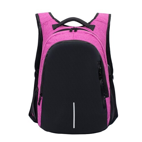 Multifunction Anti-theft Travel Large Capacity Business Computer Bag Charging Male College Student Backpack: black pink