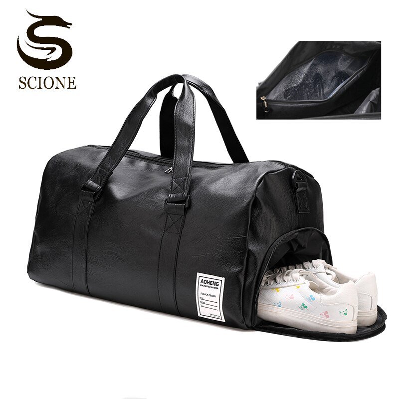 Männliche Leder Reisetasche Große Duffle Unabhängige Schuhe Lagerung Große Fitness Taschen Sport Gym Handtasche Gepäck Schulter Taschen XA103M