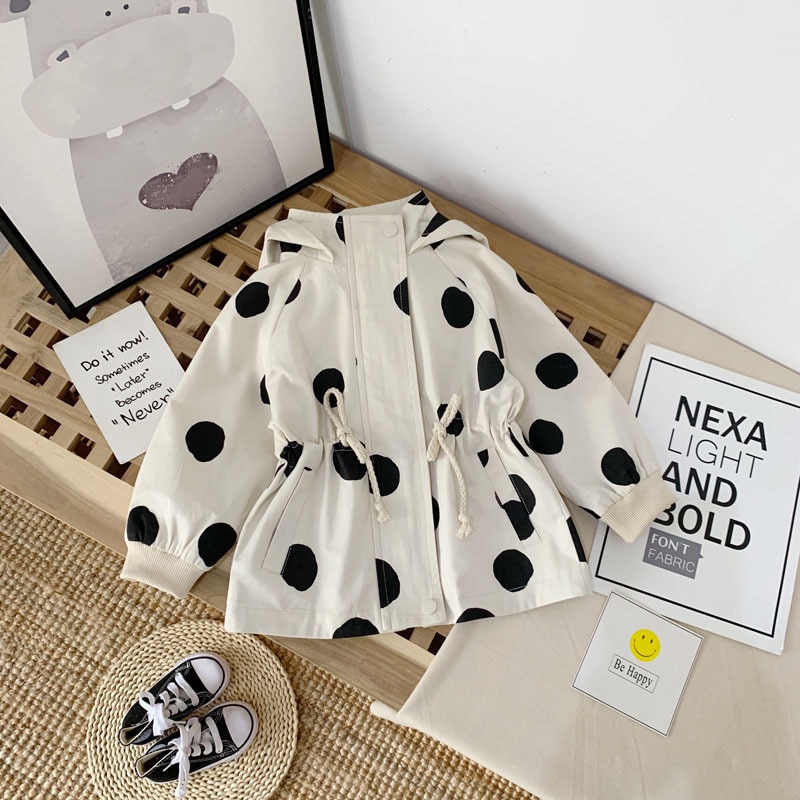 Herfst Meisjes Lange Mouwen Dot Jas Kids Koreaanse Jassen Kids Jassen