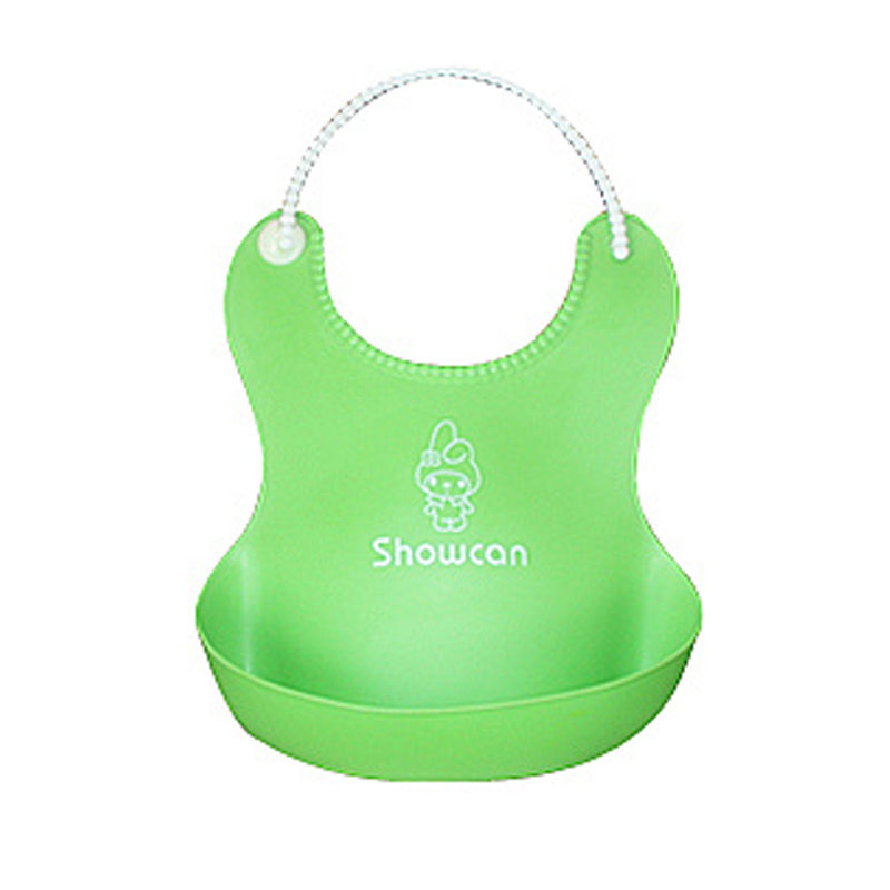 Comfy Kids 4 Kleuren Slabbers Baby Zuigelingen Kids Leuke Siliconen Slabbetjes Baby Lunch Slabbetjes Leuke waterdichte: Groen