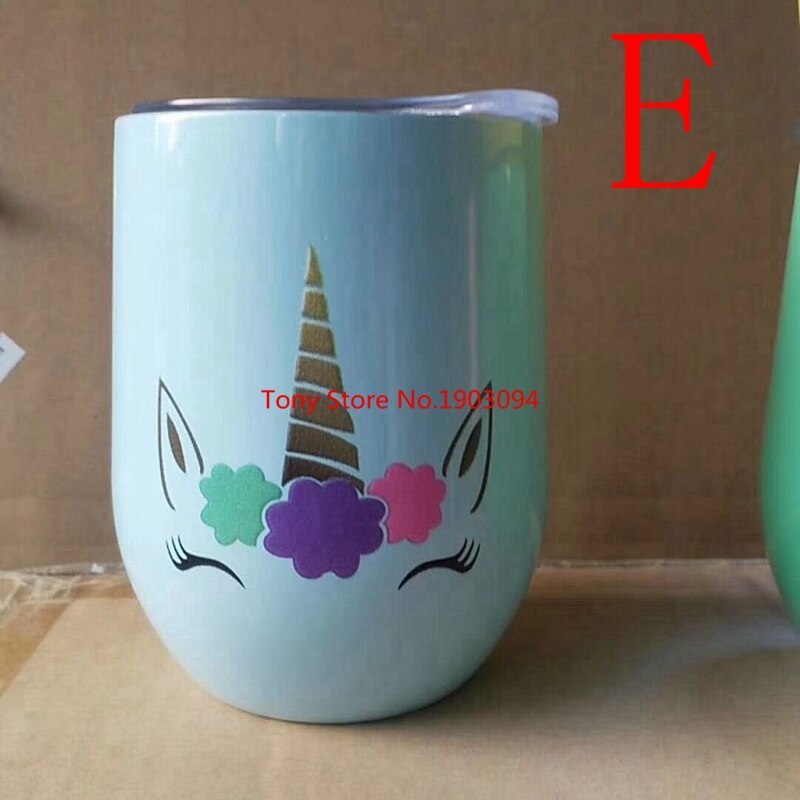 9oz 304 acier inoxydable licorne coquetier licorne tasses licorne tasses garder garder froid avec couvercles