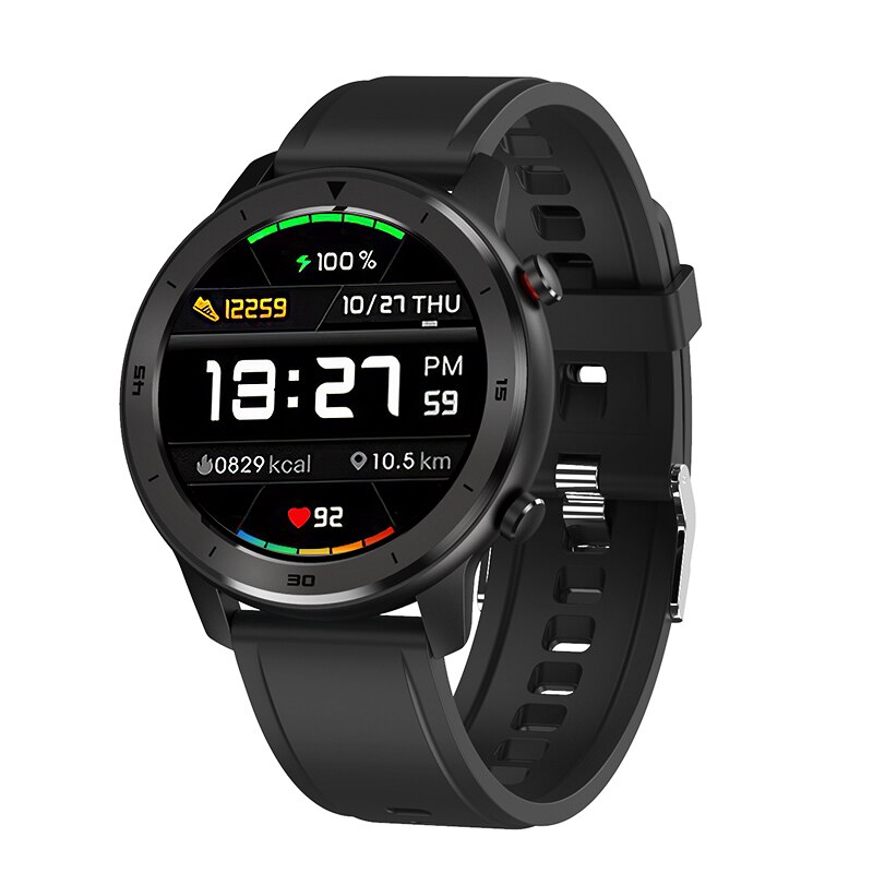 DT78 montre intelligente hommes Bracelet Fitness activité Tracker femmes dispositifs portables Smartwatch bande moniteur de fréquence cardiaque montre de Sport: Black Silicone