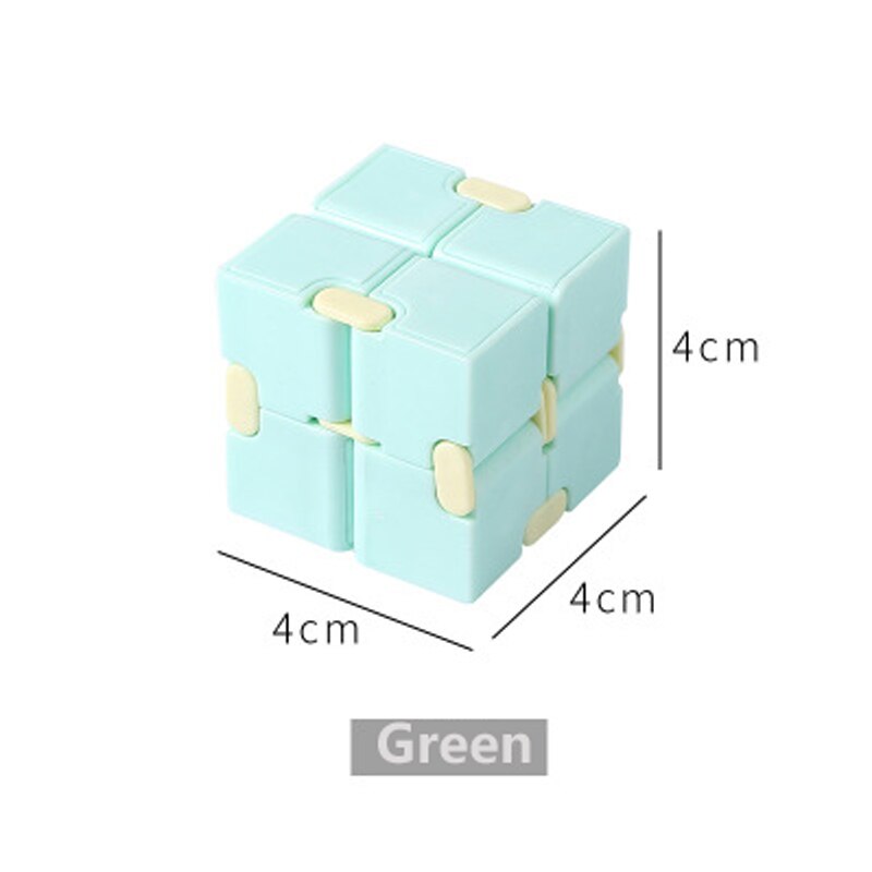 Decompressie Blauw Roze Infinity Kubus Anti-Angst Oneindige Cubes Upgrade Frosted Puzzels Speelgoed Voor Volwassenen Stress Cube Speelgoed: Green