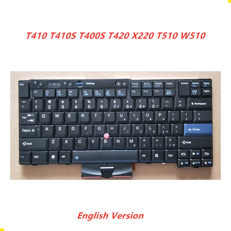 Laptop English Keyboard For Lenovo T410 T410S T400S T420 X220 T510 W510 Notebook Replacement layout Keyboard