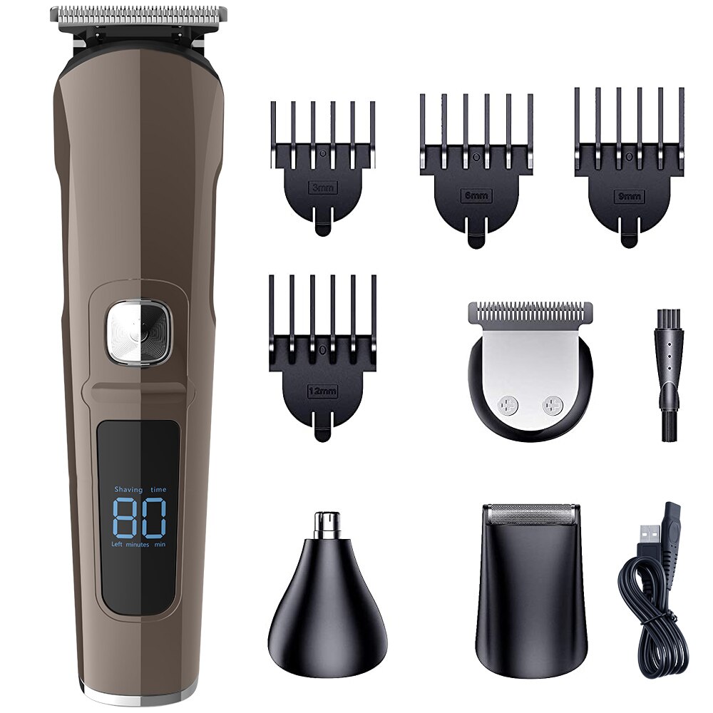 Hair Trimmer Clipper for Men Rechargeable electric hair cutting machine beard trimer Cordless trimmers: 3 in 1