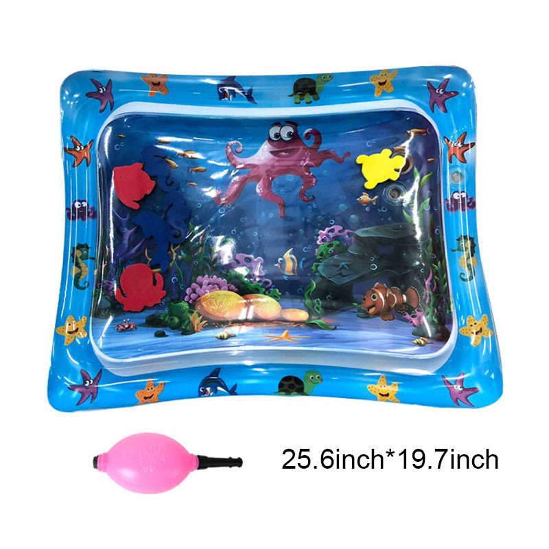 Baby Water Play Mat Baby Kids Happy Water Play Mat Inflatable water Cushion Infant Toys Seaworld Activity Carpet: 4