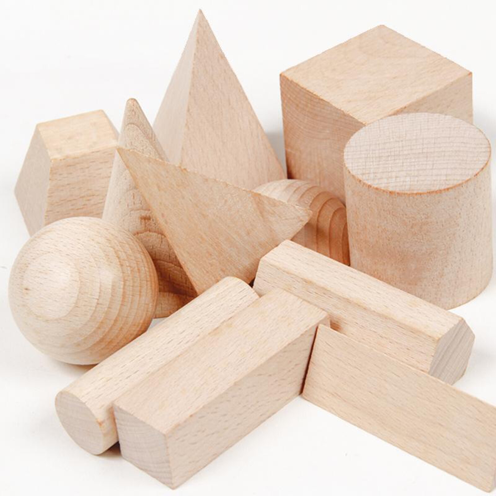 Baby Houten Geometrische Blokken Glad Braam-Gratis Veilige Math Verjaardag Kids Toy