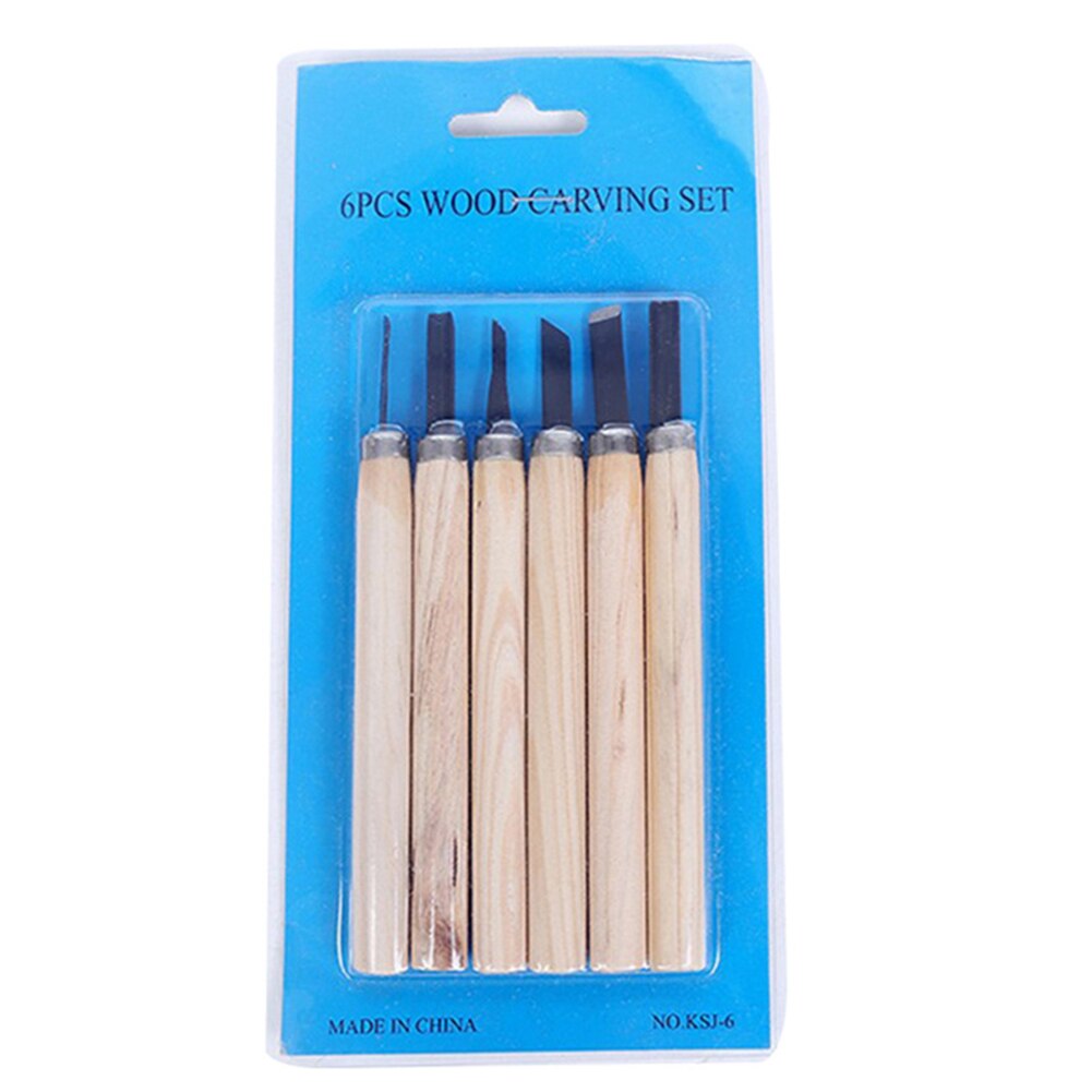 6pcs Wood Carving Chisels Strong Toughness Wooden Portable Woodcut Tools for Woodworking Engraving Handmade Knife