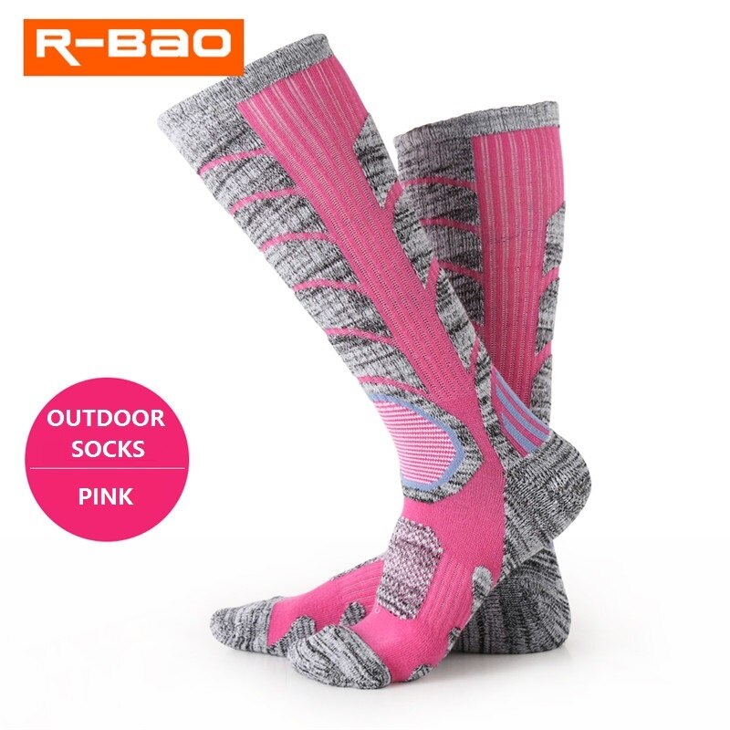 RB3301 Outdoor Skiing/Hiking Socks Terry Sole Thicken Keep Warm Breathable Wear-Resisting Sports Socks