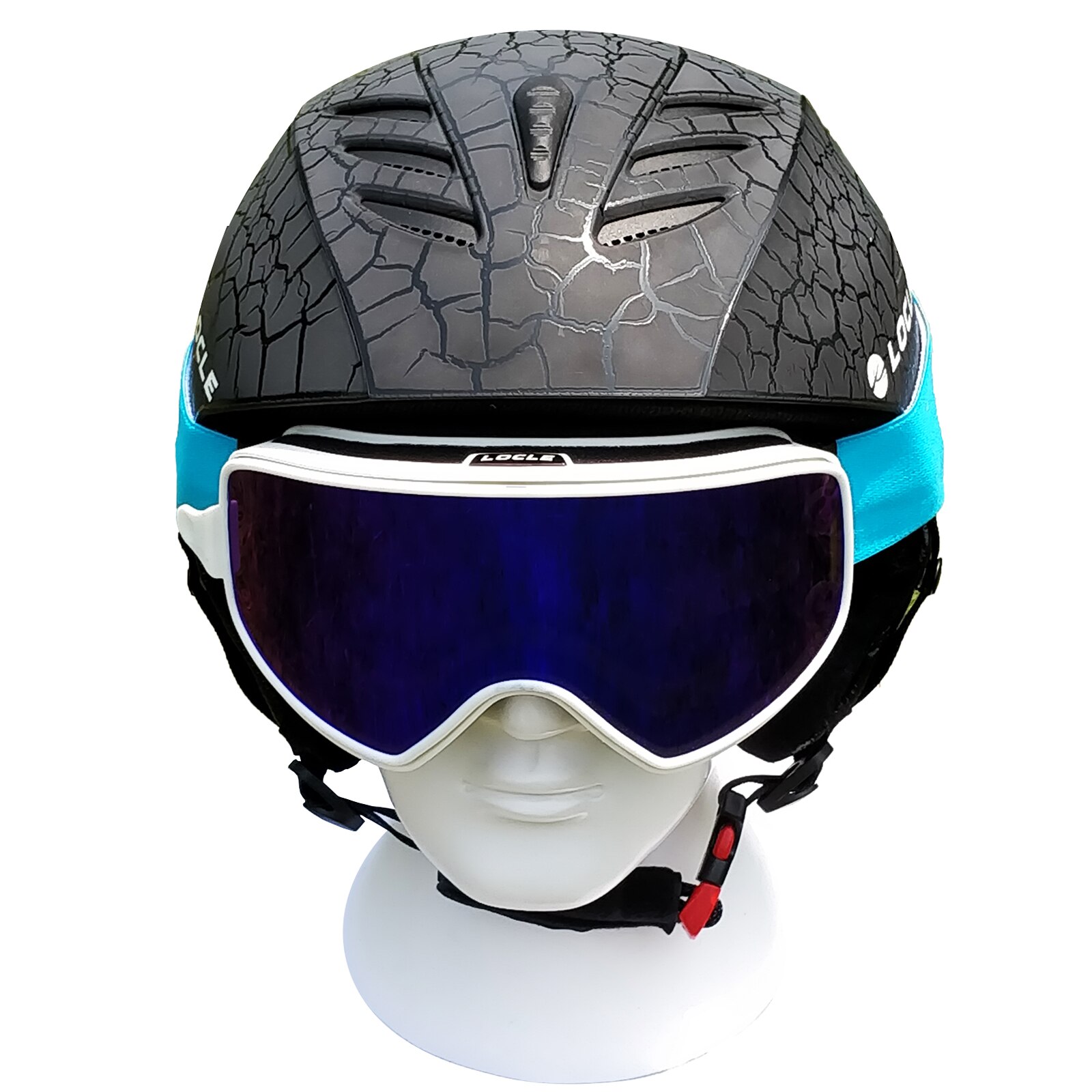 Locle top skidhjälm ce-certifiering abs+eps skidhjälm snöskridskoåkning snowboard skateboardhjälm 55-61cm