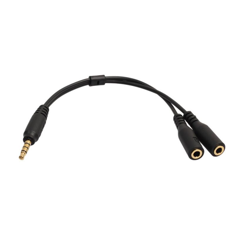 Adaptador transmisor de , conector Jack de 3,5mm para auriculares estéreo, Audio macho a 2 hembra, micrófono TRRS Y Cable divisor