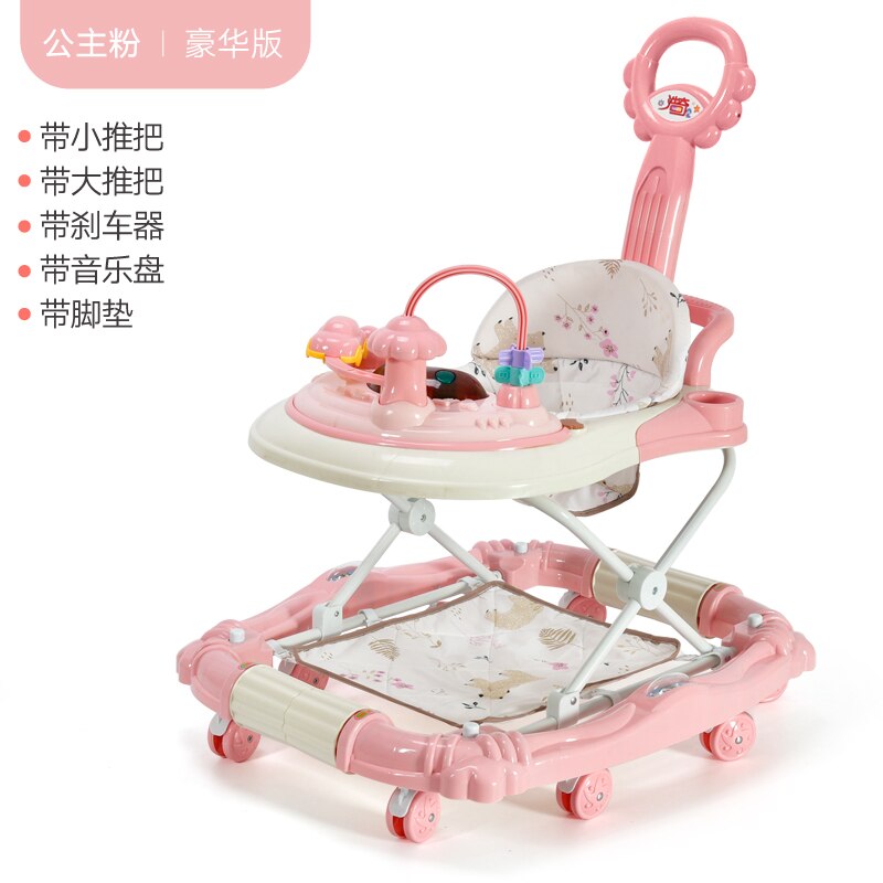 Multi-fonction bébé enfant en bas âge pousser anti-retournement walker 6-7-9-12 mois bébé jouets: pink2