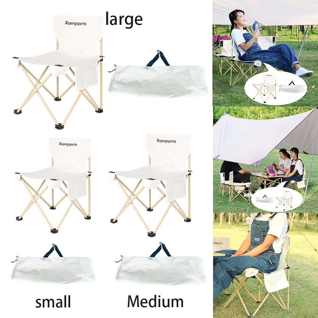 Camping Chair, Portable Folding Chair, Compact And Sturdy, for Outdoor, Hiking, Travel, Folding Picnic Seat with Bag