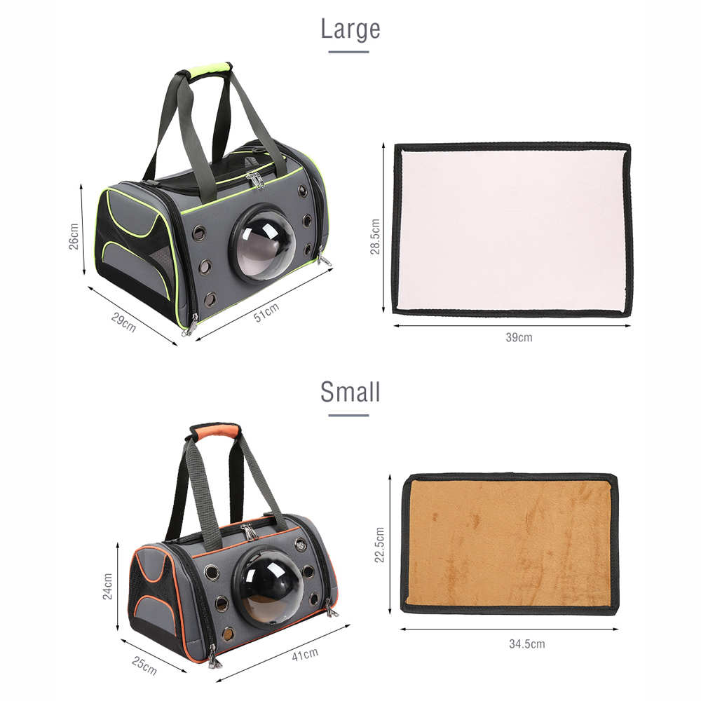 Transport bag dog space capsule shape breathable bag puppy outdoor travel shoulder bag soft kennel small dogs cats