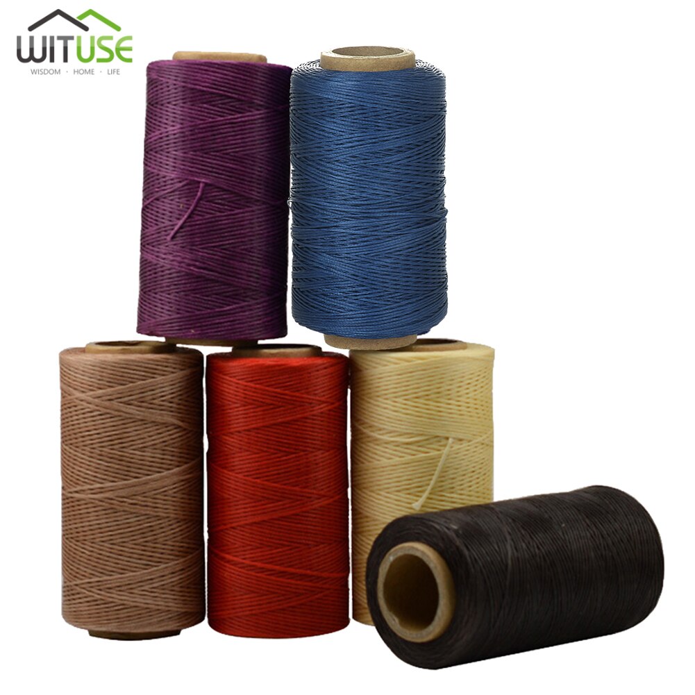 1/6/8/12/16PCS Leather Sewing Waxed Thread Cord 260m Leather Craft String Dacron Line Thread Leather Stitching Tool DIY Material