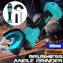 800W 18V Brushless Cordless 100mm Impact Angle Grinder Variable Speed For Makita Battery DIY Power Tool Cutting Machine Polisher