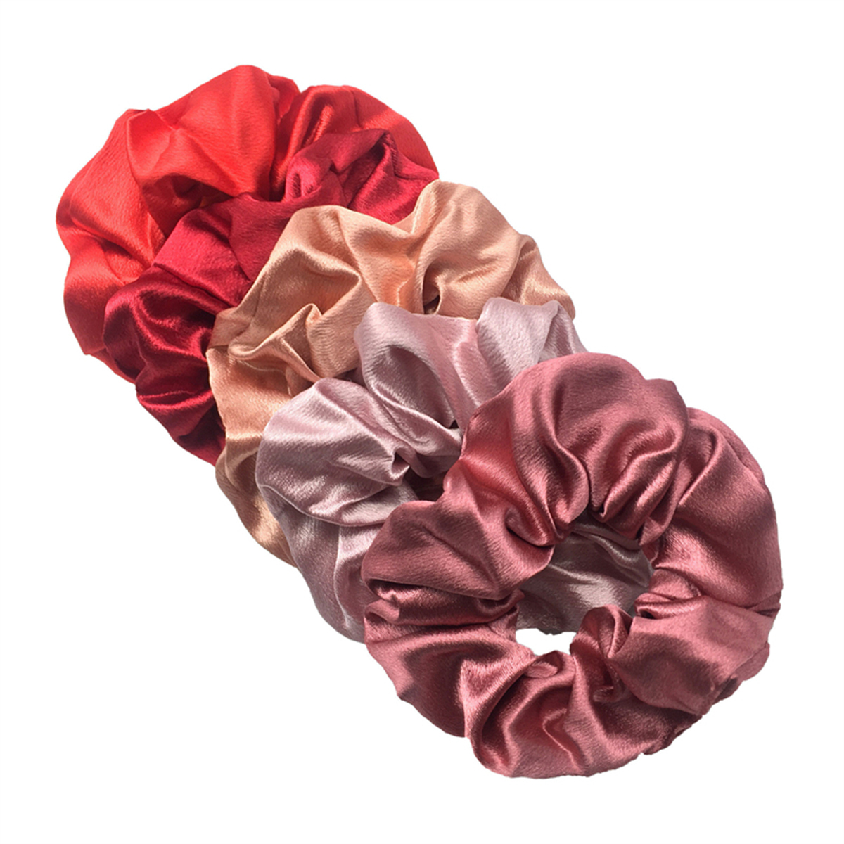 10/5 pz/lotto Accessori Donne Ragazze Raso di Seta Nastri per Capelli Solido Elastico Elegante Elastico Copricapi Titolare Scrunchy Nero