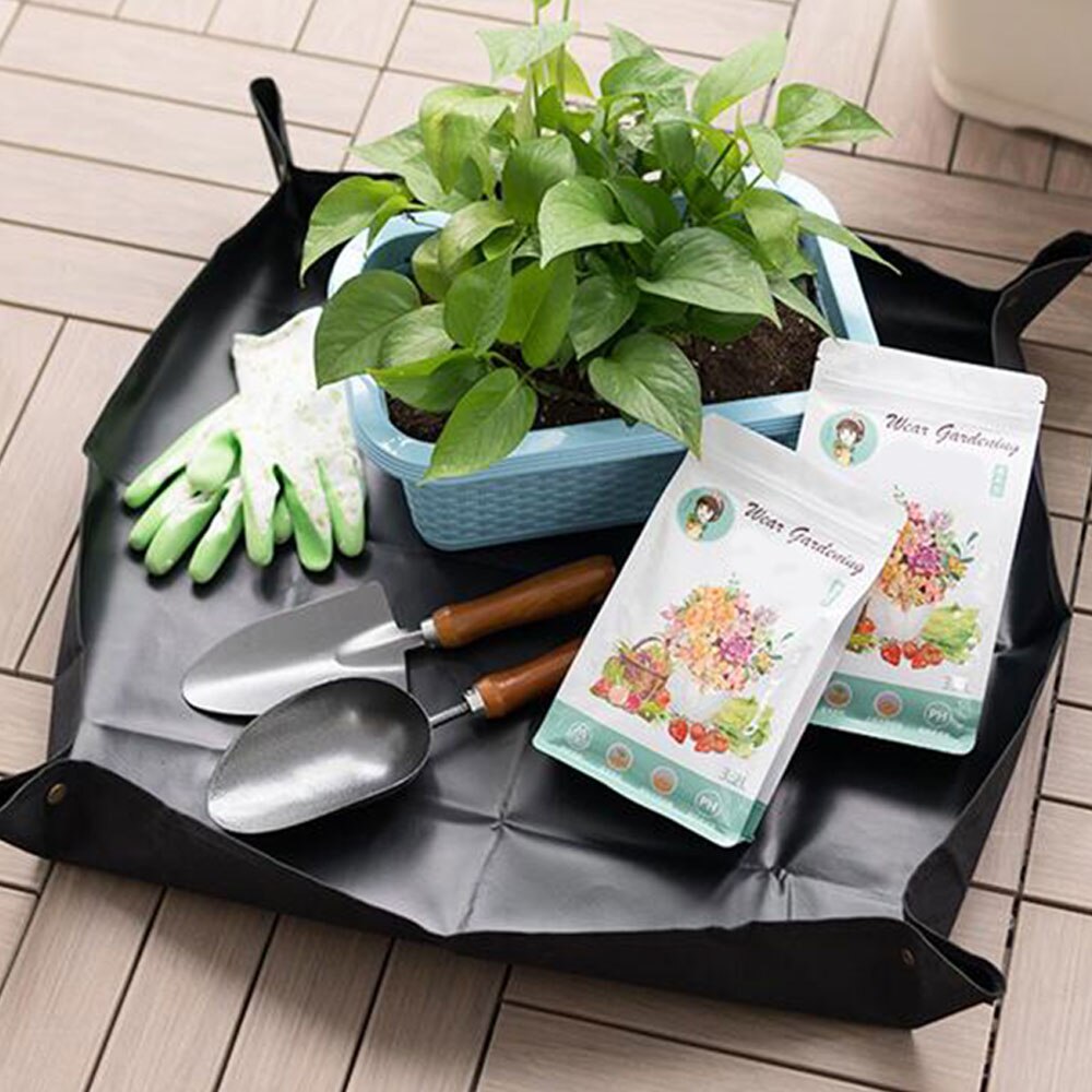 Garden Plant Mat Waterproof Moistureproof Land Mat Reusable Foldable Gardening Soil Pad Replacement Flower Plant Transplant Pot