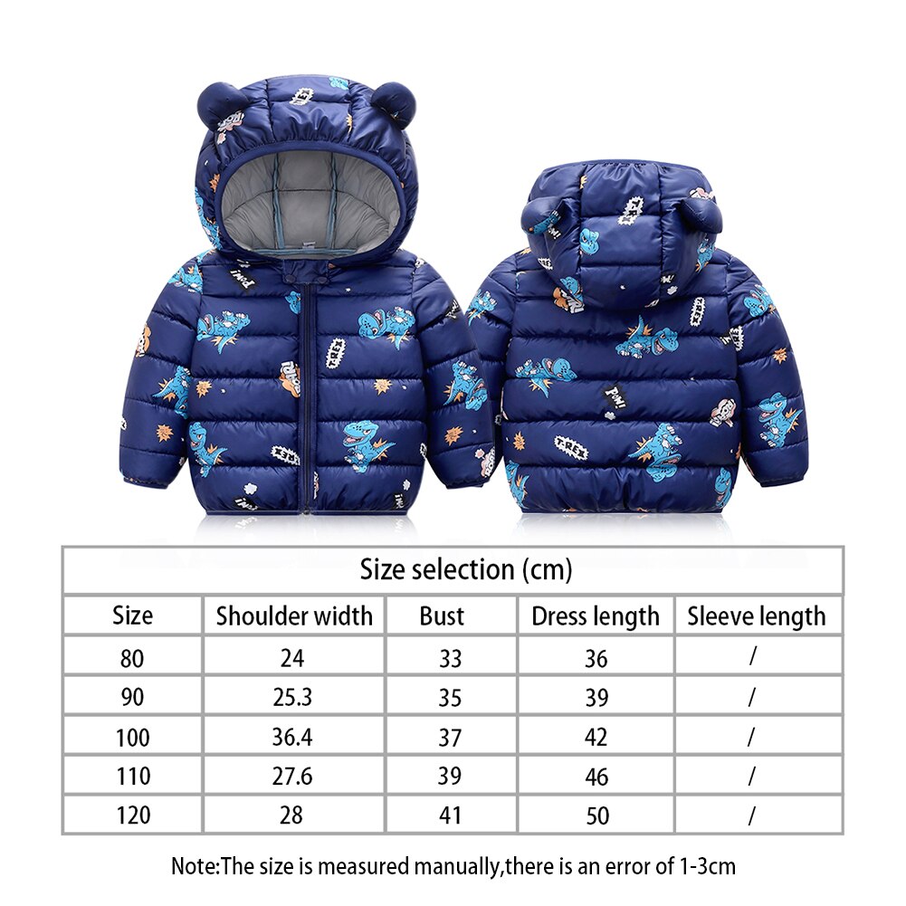 Children's winter clothes jacket boys zipper jacket for children hooded jacket boys and girls cartoon