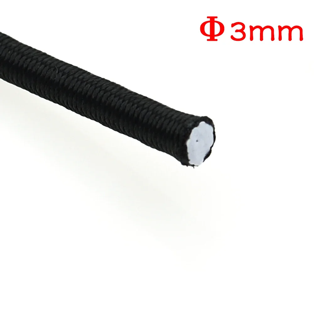 3/4/5/6/8MM negro fuerte cordón elástico banda de goma costura ropa suministros para manualidades banda elástica bandas de cuerda Accesorios: Dorado