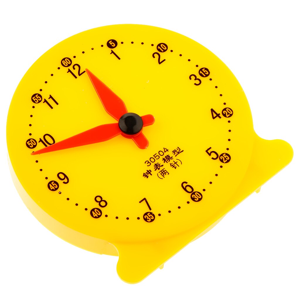 Clock Models Math Teaching Materials Time Clock Supplies Yellow