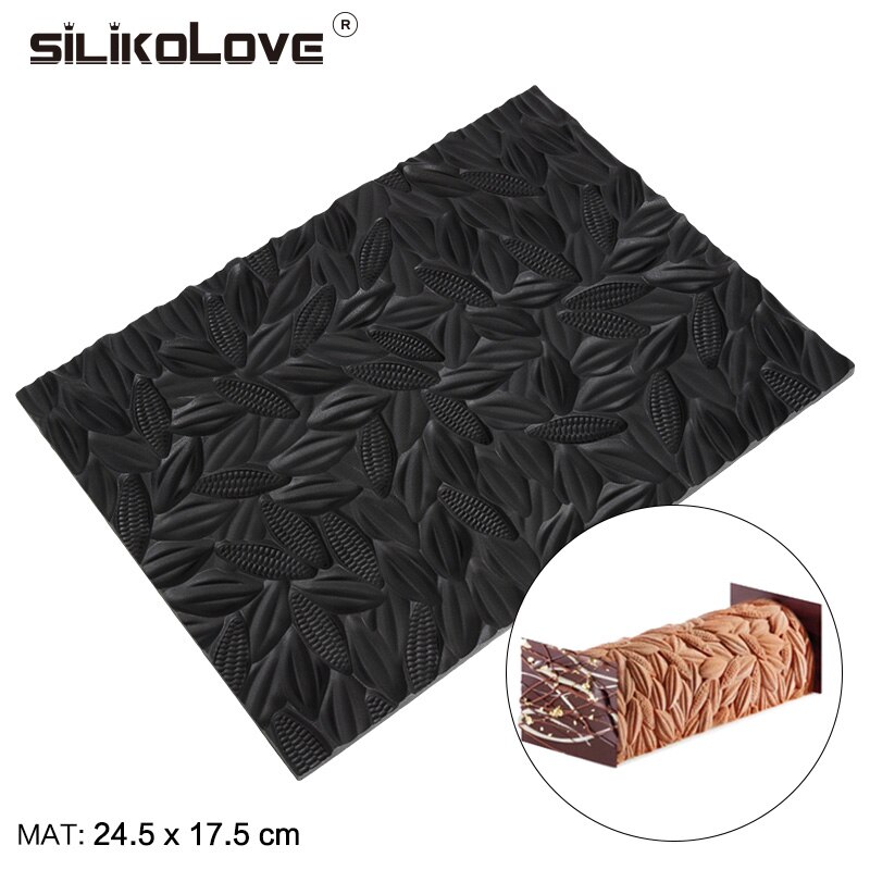 SILIKOLOVE DIY Silicone Mould Heat Resistant Texture Mat Mold Kit Mousse Baking Dessert Christmas Molds Mats Freedom Combination: mat 4