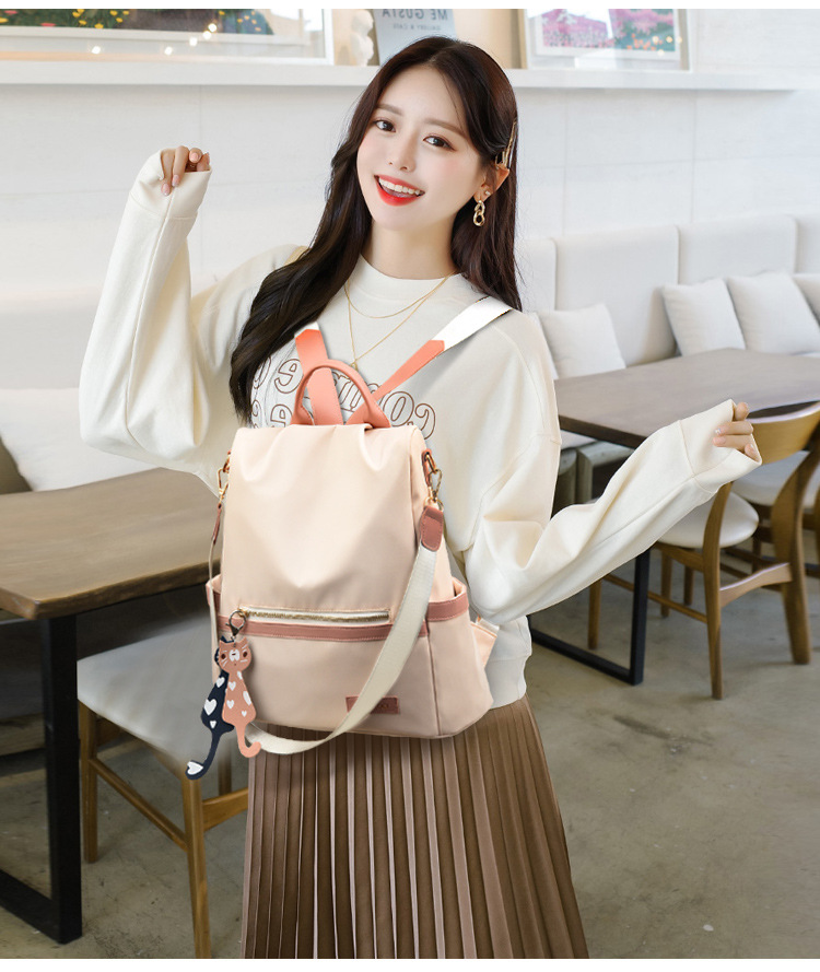 Mochila de ocio antirrobo para mujer, bolsa de viaje Oxford, para exteriores, para ordenador portátil, versión coreana,