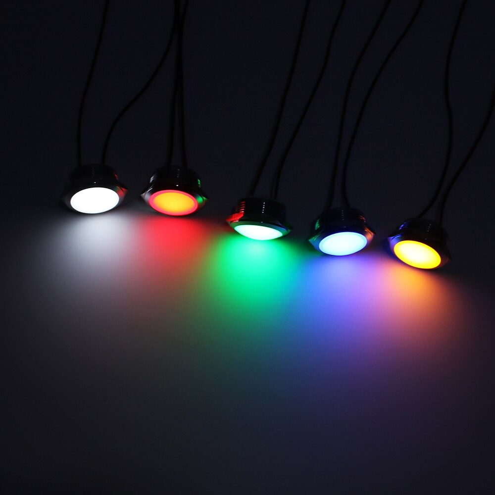 LED Metal Indicator light 22mm Spherical round Signal lamp 3V 6V 12V 24V 220v red green white blue yellow 22ZSD.QX.X