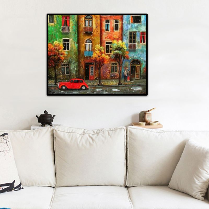 Rain DIY Oil Painting Paint By Numbers Kits with Brushes Acrylics Painting Kits on Canvas for Adults Kids Beginner
