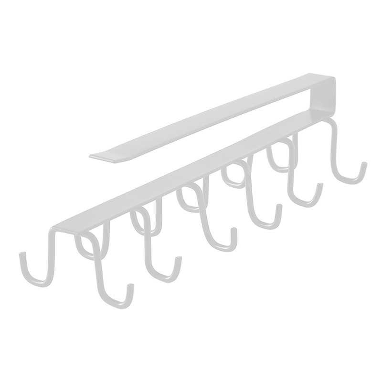 Jern 6 kroge opbevaringshylde garderobeskab metal under hylder krus kop bøjle badeværelse køkken arrangør hængende stativ holder