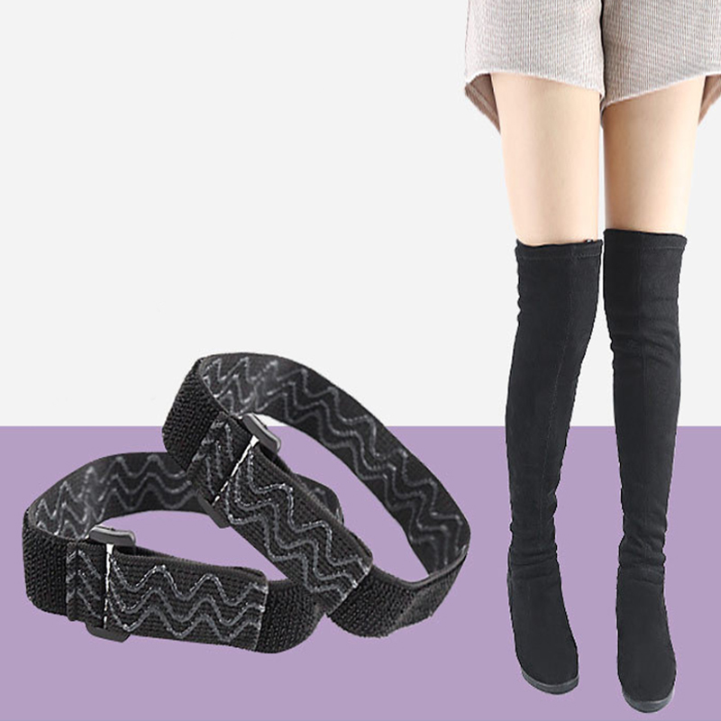 1 para kozaki damskie mocowanie chroniące przed upadkiem pasek akcesoria robić butów czarna elastyczna regulacja wewnątrz antypoślizgowa taśma samoprzylepna