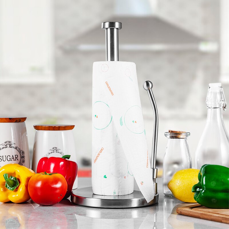 Küchenrollenhalter aus Edelstahl (stehend) - Stabiler und langlebiger Papierrollenhalter - Ideal zum Kochen - Rollenhalter mit modernem und schlichtem suchen - perfekt für Deine Küche: A Stil