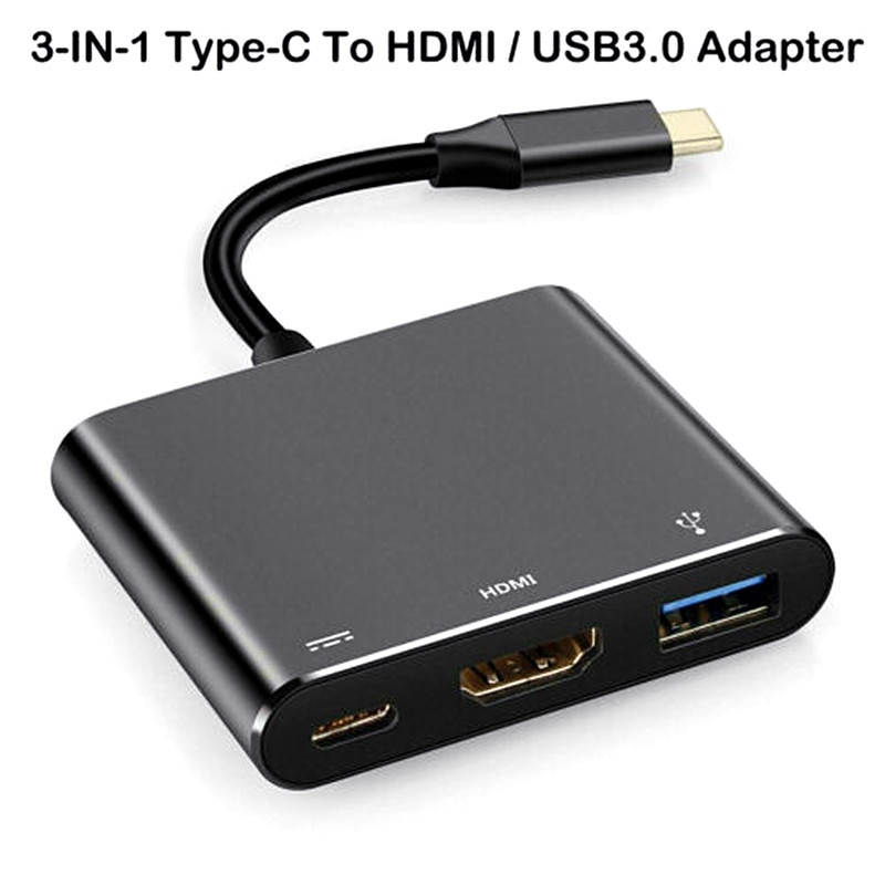 Liitettävä usb-c-keskitin hdmi-liitäntään macbook prolle/airille, thunderbolt 3: lle, usb-c-telakointisovitin, tukee samsung dex -tilaa, pd usb 3.0