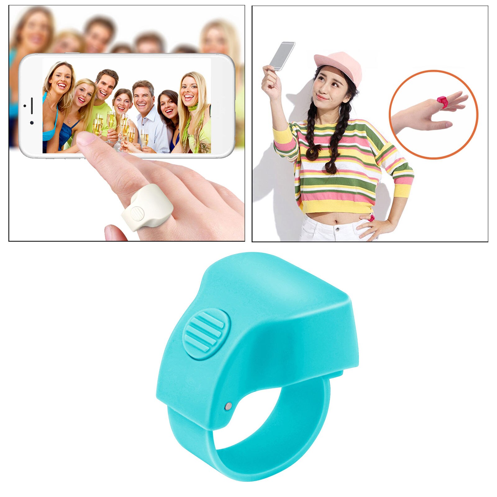 Draagbare Draadloze Clicker Sluiter Afstandsbediening 10 Meter Afstand Voor Android