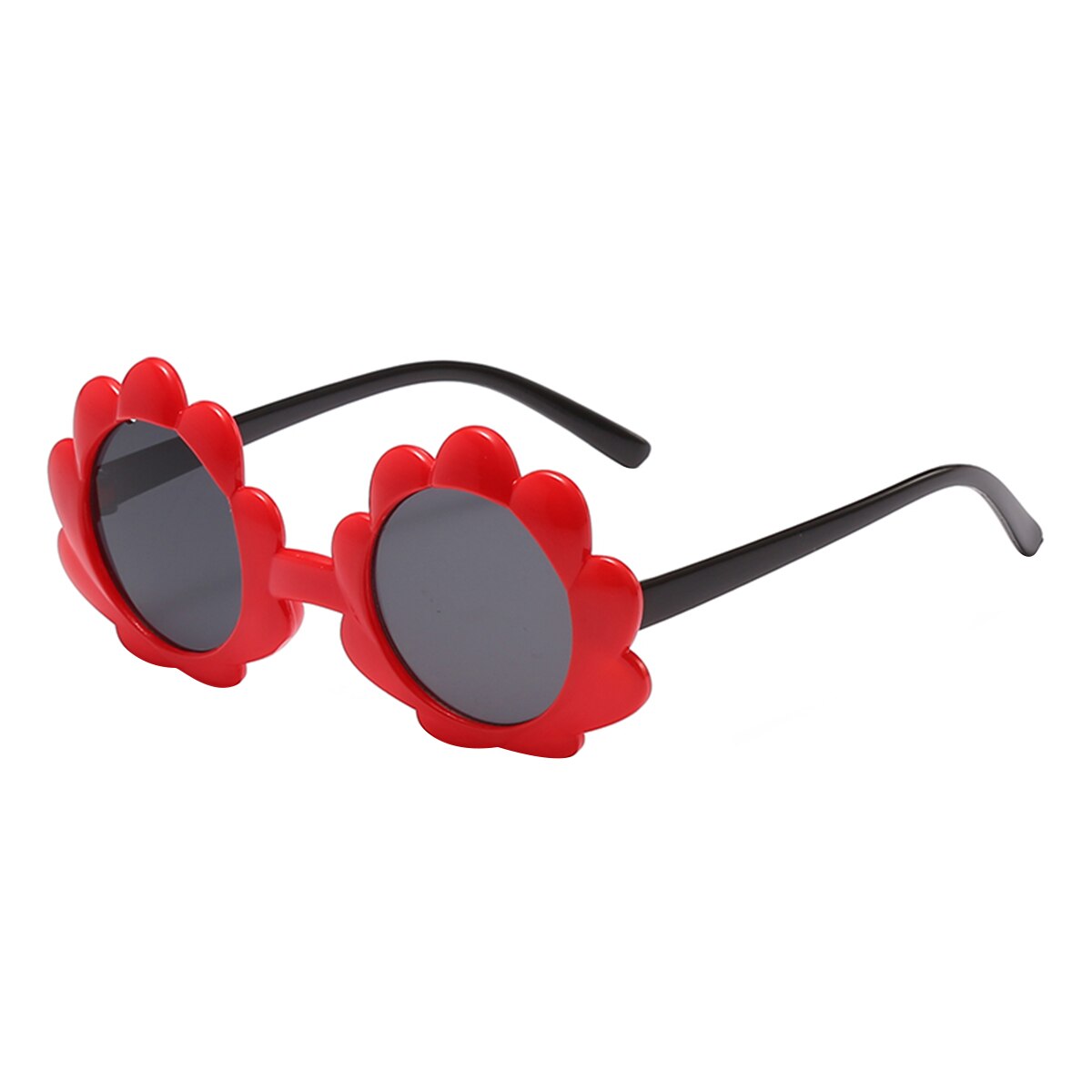 Meisjes Anti-UV400 Zonnebril Jongens Ronde Zonnebloemen Zonnebril Frame Kids Rekwisieten Kinderen Speelgoed Accessoires Outdoor: Rood