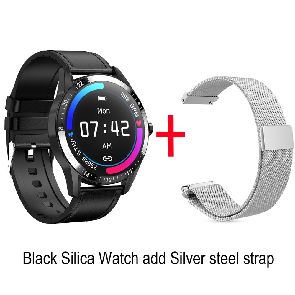 Bluetooth Smartwatch Man Women Fitness Tracker Full Touch Connected Watch Heart Rate Relogio Inteligente Smart Watches PK dt79: Bk Silence SI st