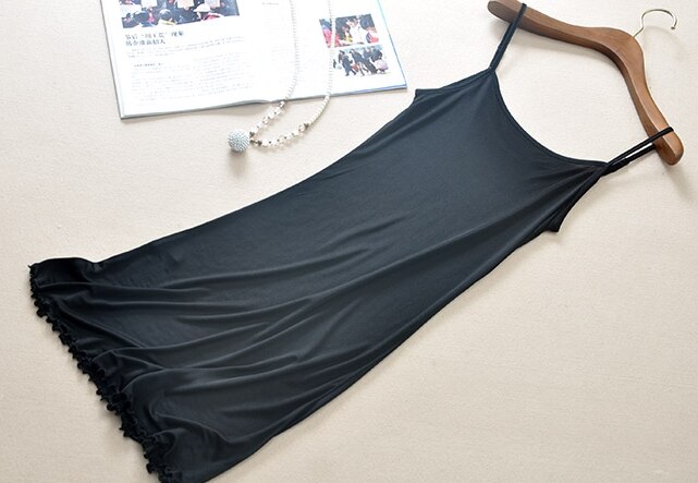 voll rutscht Dessous Seide Weich rutscht für Frauen: Schwarz / XL