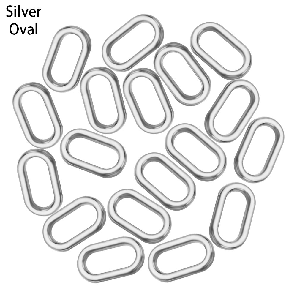 20Pcs 4Mm Mini Ovale/Vierkante/Driehoek Pop Zak Gesp Diy Pop Ultra-Kleine Bagage Kleding schoenen Hardware Onderdelen Accessoires: Silver-Oval