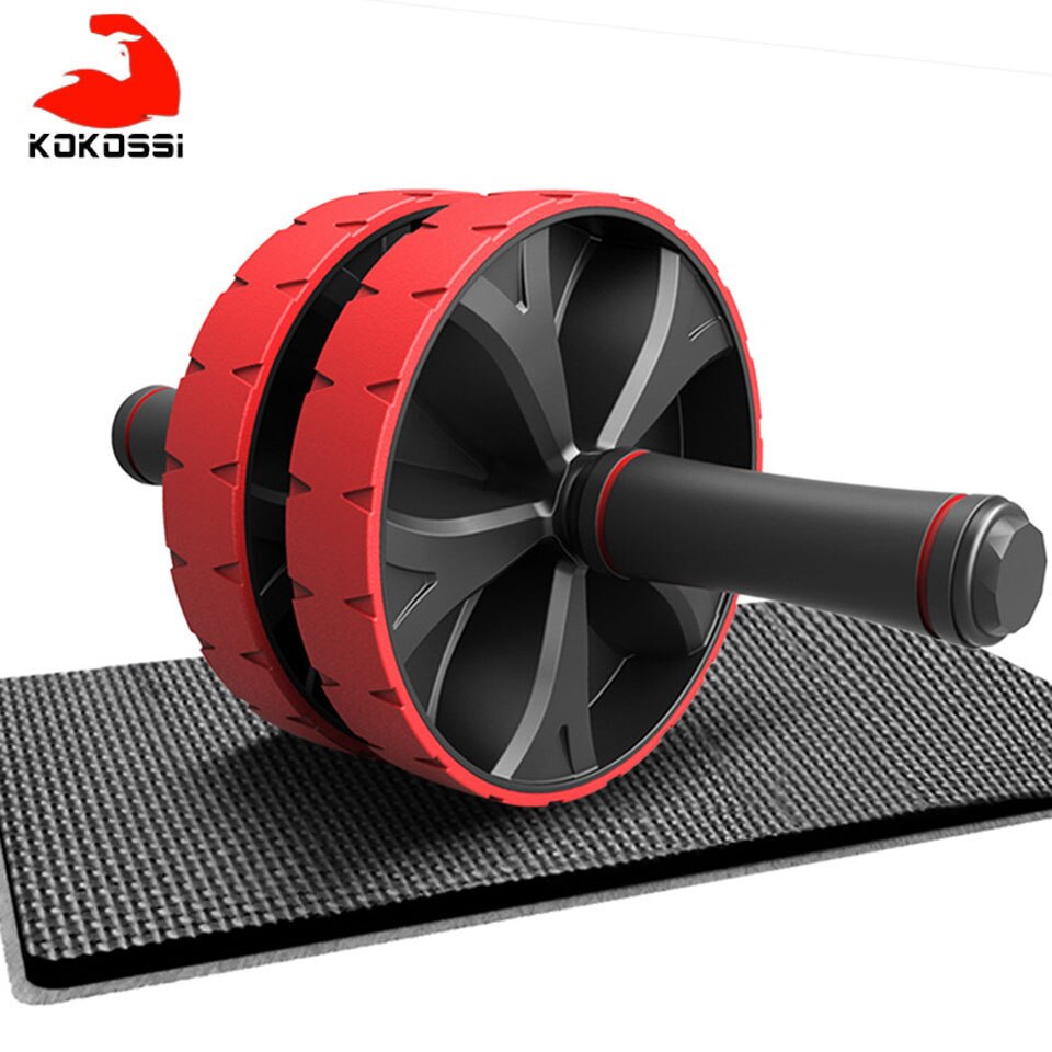 KoKossi AB Roller Power Wheels Machine Push up Bar Skipping Jump Rope Home Gym and Exercise Workout Abdominal Muscle Trainer: Red