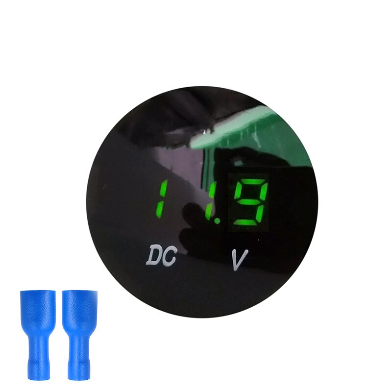 Dc 5v-48v ledet panel digital spændingsmåler batterikapacitet display voltmeter med touch switch motorcykel digital spændingstester: 8